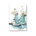 Picture of Teal Shoe Garden  _GroupedProduct_Rectangle_Portrait_Canvas_