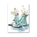 Picture of Teal Shoe Garden  _GroupedProduct_Rectangle_Portrait_Canvas_