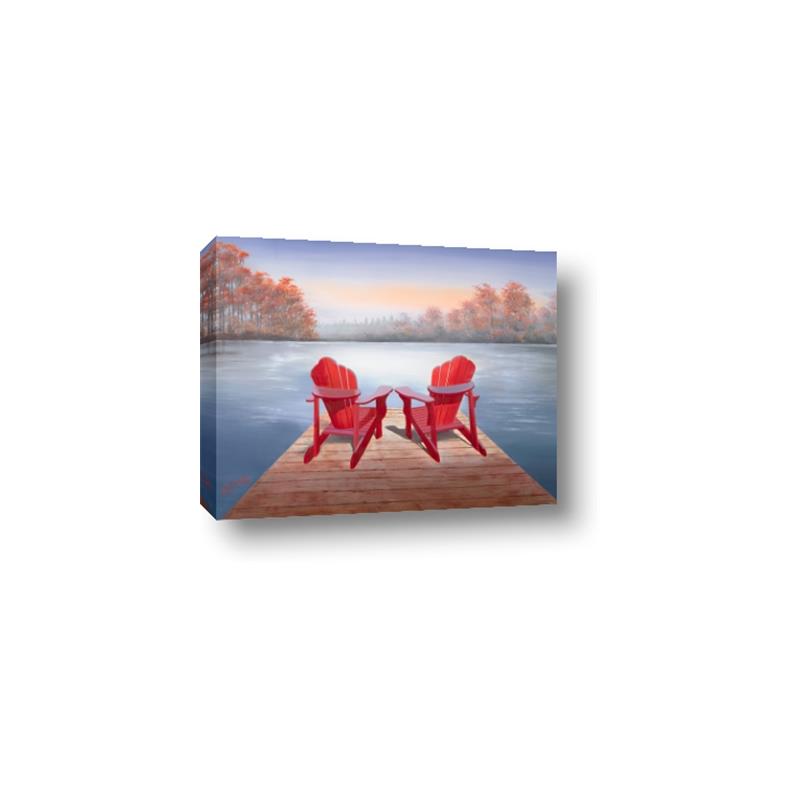 Picture of Red Muskoka Chairs _GroupedProduct_Rectangle_Landscape_Canvas_