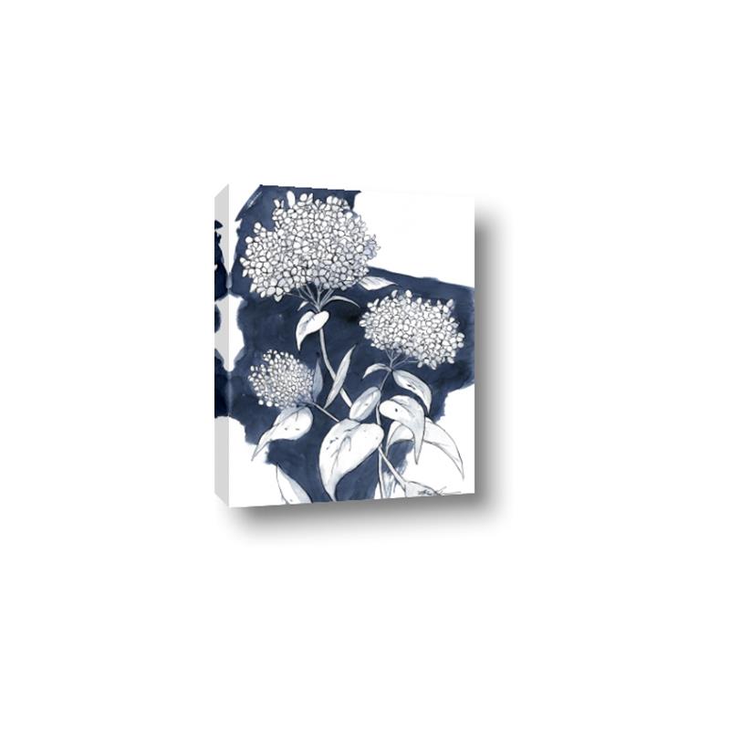 Picture of Hydrangea flower on blue bkg _GroupedProduct_Rectangle_Portrait_Canvas_