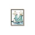 Picture of Teal Shoe Garden  _GroupedProduct_Rectangle_Portrait_Canvas_Framed_
