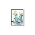 Picture of Teal Shoe Garden  _GroupedProduct_Rectangle_Portrait_Canvas_Framed_