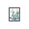 Picture of Teal Shoe Garden  _GroupedProduct_Rectangle_Portrait_Canvas_Framed_