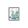 Picture of Teal Shoe Garden  _GroupedProduct_Rectangle_Portrait_Canvas_Framed_