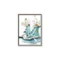 Picture of Teal Shoe Garden  _GroupedProduct_Rectangle_Portrait_Canvas_Framed_