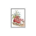Picture of Red Shoe Garden  _GroupedProduct_Rectangle_Portrait_Canvas_Framed_
