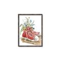 Picture of Red Shoe Garden  _GroupedProduct_Rectangle_Portrait_Canvas_Framed_