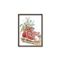 Picture of Red Shoe Garden  _GroupedProduct_Rectangle_Portrait_Canvas_Framed_