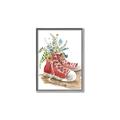 Picture of Red Shoe Garden  _GroupedProduct_Rectangle_Portrait_Canvas_Framed_
