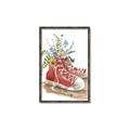 Picture of Red Shoe Garden  _GroupedProduct_Rectangle_Portrait_Canvas_Framed_