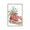 Picture of Red Shoe Garden  _GroupedProduct_Rectangle_Portrait_Canvas_Framed_