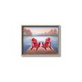 Picture of Red Muskoka Chairs _GroupedProduct_Rectangle_Landscape_Canvas_Framed_