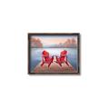 Picture of Red Muskoka Chairs _GroupedProduct_Rectangle_Landscape_Canvas_Framed_