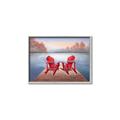 Picture of Red Muskoka Chairs _GroupedProduct_Rectangle_Landscape_Canvas_Framed_