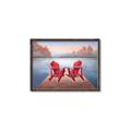 Picture of Red Muskoka Chairs _GroupedProduct_Rectangle_Landscape_Canvas_Framed_