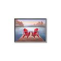 Picture of Red Muskoka Chairs _GroupedProduct_Rectangle_Landscape_Canvas_Framed_