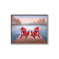 Picture of Red Muskoka Chairs _GroupedProduct_Rectangle_Landscape_Canvas_Framed_