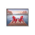 Picture of Red Muskoka Chairs _GroupedProduct_Rectangle_Landscape_Canvas_Framed_