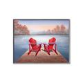 Picture of Red Muskoka Chairs _GroupedProduct_Rectangle_Landscape_Canvas_Framed_
