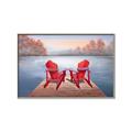 Picture of Red Muskoka Chairs _GroupedProduct_Rectangle_Landscape_Canvas_Framed_