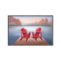Picture of Red Muskoka Chairs _GroupedProduct_Rectangle_Landscape_Canvas_Framed_