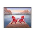 Picture of Red Muskoka Chairs _GroupedProduct_Rectangle_Landscape_Canvas_Framed_