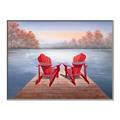 Picture of Red Muskoka Chairs _GroupedProduct_Rectangle_Landscape_Canvas_Framed_