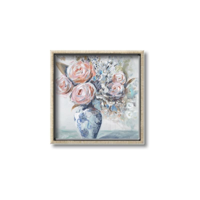 Picture of Peonies in vase _GroupedProduct_Square_Canvas_Framed_