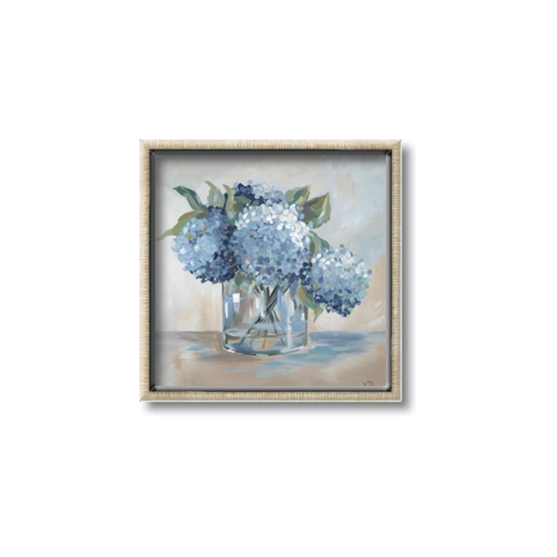 Picture of Blue Hydrangea _GroupedProduct_Square_Canvas_Framed_