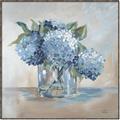 Picture of Blue Hydrangea _GroupedProduct_Square_Canvas_Framed_