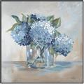 Picture of Blue Hydrangea _GroupedProduct_Square_Canvas_Framed_