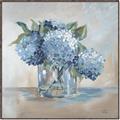 Picture of Blue Hydrangea _GroupedProduct_Square_Canvas_Framed_