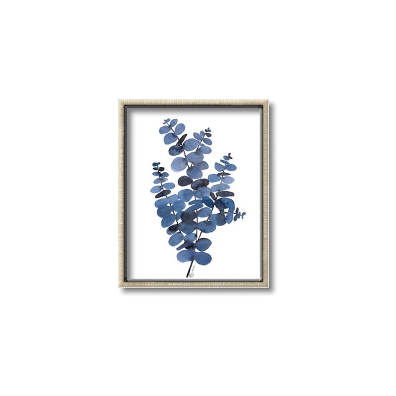 Picture of Blue Color Eucalyptus II  _GroupedProduct_Rectangle_Portrait_Canvas_Framed_