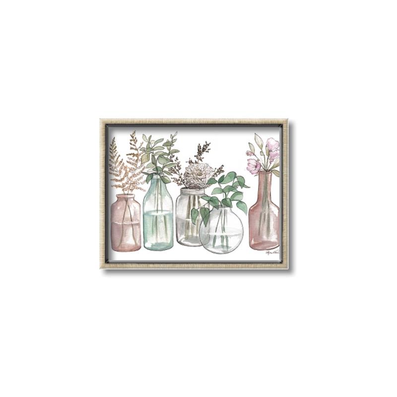 Picture of Bottled Plants I _GroupedProduct_Rectangle_Landscape_Canvas_Framed_
