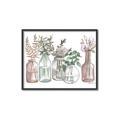 Picture of Bottled Plants I _GroupedProduct_Rectangle_Landscape_Canvas_Framed_