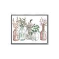 Picture of Bottled Plants I _GroupedProduct_Rectangle_Landscape_Canvas_Framed_