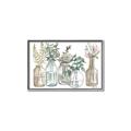 Picture of Bottled Plants Neutral I  _GroupedProduct_Rectangle_Landscape_Canvas_Framed_