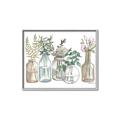 Picture of Bottled Plants Neutral I  _GroupedProduct_Rectangle_Landscape_Canvas_Framed_