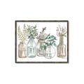Picture of Bottled Plants Neutral I  _GroupedProduct_Rectangle_Landscape_Canvas_Framed_