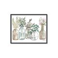 Picture of Bottled Plants Neutral I  _GroupedProduct_Rectangle_Landscape_Canvas_Framed_