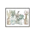 Picture of Bottled Plants Neutral I  _GroupedProduct_Rectangle_Landscape_Canvas_Framed_