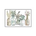 Picture of Bottled Plants Neutral I  _GroupedProduct_Rectangle_Landscape_Canvas_Framed_