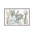 Picture of Bottled Plants Neutral I  _GroupedProduct_Rectangle_Landscape_Canvas_Framed_