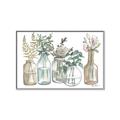 Picture of Bottled Plants Neutral I  _GroupedProduct_Rectangle_Landscape_Canvas_Framed_