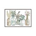Picture of Bottled Plants Neutral I  _GroupedProduct_Rectangle_Landscape_Canvas_Framed_