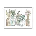 Picture of Bottled Plants Neutral I  _GroupedProduct_Rectangle_Landscape_Canvas_Framed_