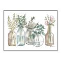 Picture of Bottled Plants Neutral I  _GroupedProduct_Rectangle_Landscape_Canvas_Framed_