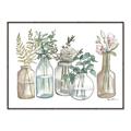 Picture of Bottled Plants Neutral I  _GroupedProduct_Rectangle_Landscape_Canvas_Framed_