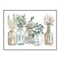 Picture of Bottled Plants Neutral I  _GroupedProduct_Rectangle_Landscape_Canvas_Framed_