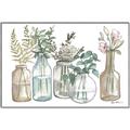 Picture of Bottled Plants Neutral I  _GroupedProduct_Rectangle_Landscape_Canvas_Framed_